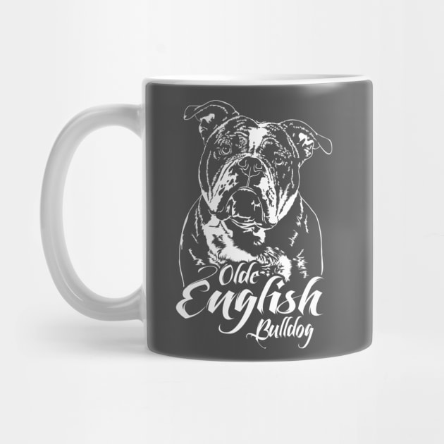 Olde English Bulldog dog lover dog portrait by wilsigns